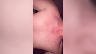 The boyfriend films on his smartphone how he fucks a busty girl in a tank top and with a shaved pussy before going to bed